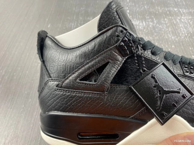 819139-010 Pony Jordan 4 Black Retro Hair 1117